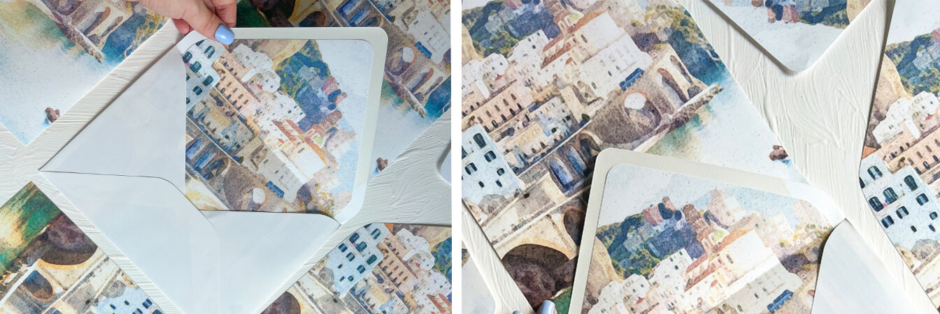 Wedding envelope liners